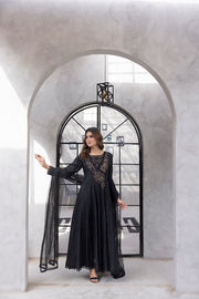 NF-6331 Black Stitched Frock