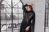 NF-6331 Black Stitched Frock