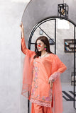 NF-6513 Peach Cotton Stitched 2pc Suit