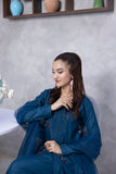 NF-6269 Blue Embroidered Lawn Stitched Frock
