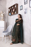 NF-6246 Mehndi Chiffon Stitched Frock