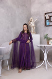NF-5952 Purple Chiken Stitched Frock