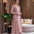 NF-5978 Baby Pink Net Stitched Coat with Inner