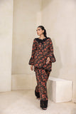 NF-6257 Black Printed Stitched 2Pc Suit