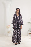 NF-34967 Black Print Stitched 2Pc Suit