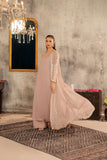 NF-6293 Pink Chiffon Stitched Coat with Inner