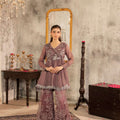 NF-6531 Grey Chiffon / Net Stitched 2Pcs Suit