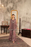 NF-6531 Grey Chiffon / Net Stitched 2Pcs Suit