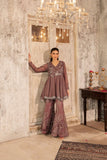 NF-6531 Grey Chiffon / Net Stitched 2Pcs Suit