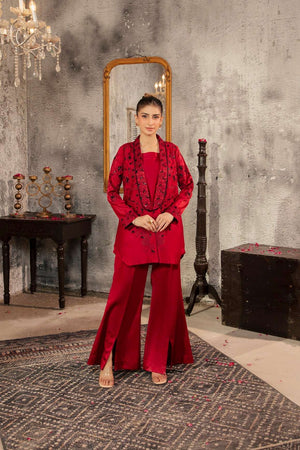NF-5986 Maroon Silk Stitched 2Pc Suit