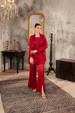 NF-5986 Maroon Silk Stitched 2Pc Suit