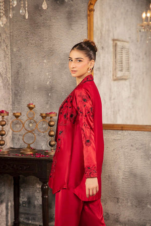 NF-5986 Maroon Silk Stitched 2Pc Suit