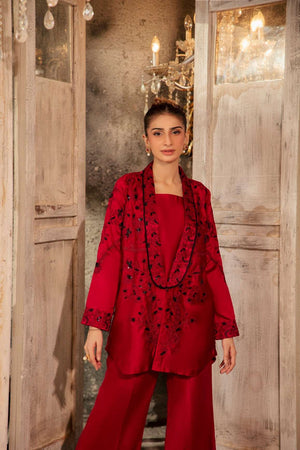 NF-5986 Maroon Silk Stitched 2Pc Suit