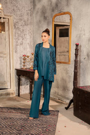 NF-6367 Sea Green Silk Stitched 2Pc Suit