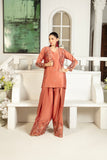 NF-5990 Rose Gold Silk 2Pc Stitched Suit