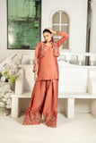 NF-5990 Rose Gold Silk 2Pc Stitched Suit