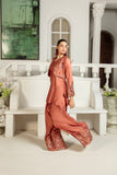 NF-5990 Rose Gold Silk 2Pc Stitched Suit