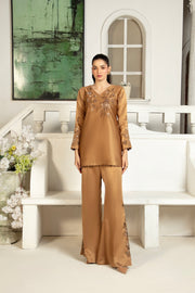 NF-6372 Golden Silk 2pcs Stitched Suit