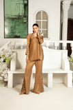 NF-6372 Golden Silk 2pcs Stitched Suit