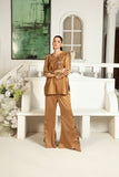 NF-6372 Golden Silk 2pcs Stitched Suit