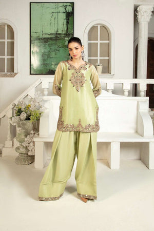 NF-6442 Mint Green Maisori 2Pc Stitched Dress