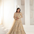 NB-7107 Golden Lehenga Choli Formal 3Pcs