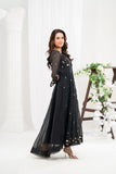NF-6475 Black Cotton Net Stitched Frock