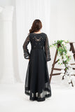NF-6475 Black Cotton Net Stitched Frock