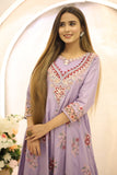 NF-4959 Lilac Cotton Stitched Frock