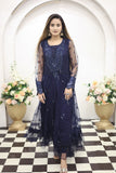 NF-5387 Blue Net Stitched Frock