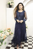 NF-5387 Blue Net Stitched Frock