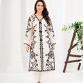NF-6739 White Cotton Net Stitched 2PC Suit