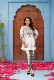NF-6345 White Silk Stitched 2pc Suit