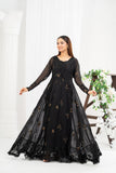 NF-6663 Black Chiffon Stitched Frock