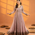 NF-6698 Peach Cotton Maisori Stitched Dress