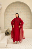 NF-6718 Maroon Shamoos Silk Stitched 2PC