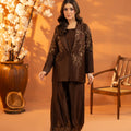 NF-6864 Brown SIlk Stitched 2PC Suit