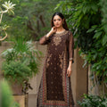 NF-6903 Brown Maisori Stitched 2PC Suit