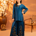 NF-6910 Blue Dull Silk Stitched 2PC Suit