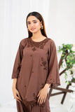 NF-6495 Brown Cotton Stitched 2PC