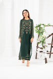 NF-6834 Bottle Green Chiffon Stitched 2PC