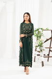 NF-6834 Bottle Green Chiffon Stitched 2PC