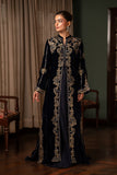 NF-6370 Navy Blue Velvet 3Pcs Stitched Dress
