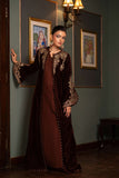 NF-6364 Brown Velvet Coat Stitch Shirt