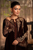 NF-6364 Brown Velvet Coat Stitch Shirt