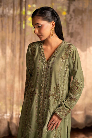 NF-6537 Pistachio Valvet Stitched Shirt