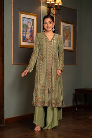 NF-6537 Pistachio Valvet Stitched Shirt