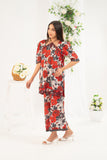 NF-6686 Maroon Grey Print 2PC Stitched Dress