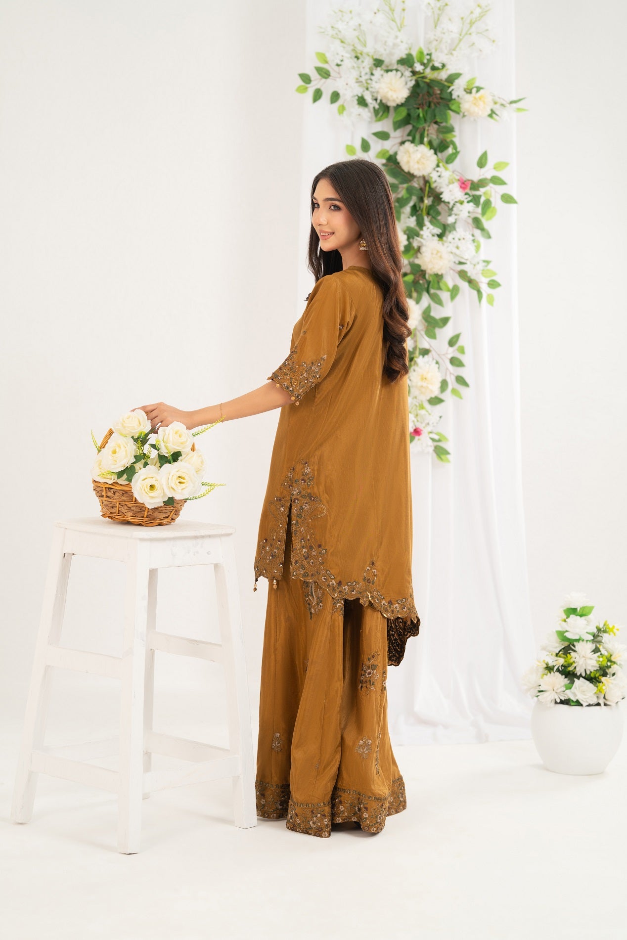 NF-6683 Antique RawSilk 2PC Stitched Dress
