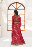 NF-6396 Maroon Jacquard Stitched Frock
